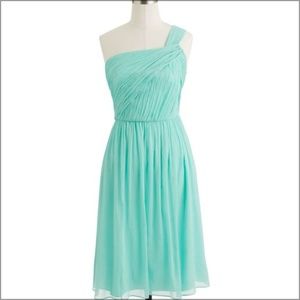J. Crew Lucienne Mint Silk Formal Dress